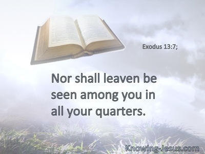 Nor shall leaven be seen among you in all your quarters.